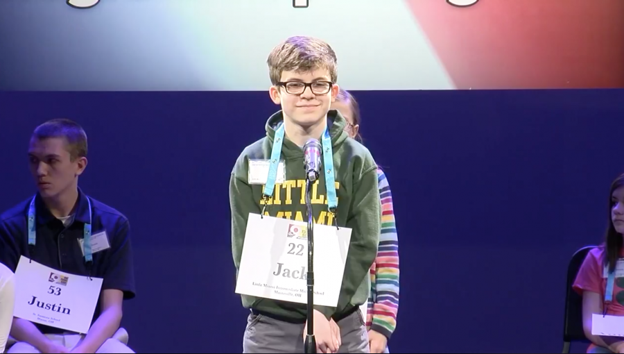 Photo of spelling bee student
